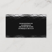 Black White Fitness Carte de visite moderne (Dos)