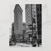 Black & White Flatiron Building Foto van NYC Briefkaart (Voorkant)