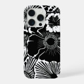Black White Floral Pattern Bold Botanical Aestheti (Verso)