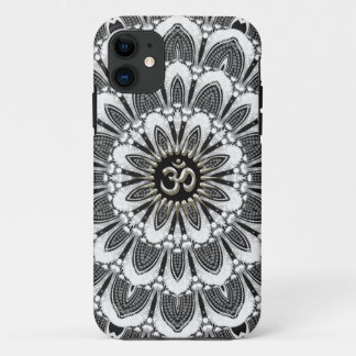 Black+White Floral Silver Om Hoesje-Mate iPhone 5 11 Hoesje
