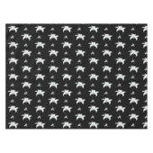 Black White Floral Tafelkleed (Voorkant (Horizontaal))