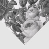 Black White  Floral Tissuepapier (Detail)