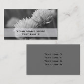 Black White Flower Pair Visitekaartje (Voorkant / Achterkant)