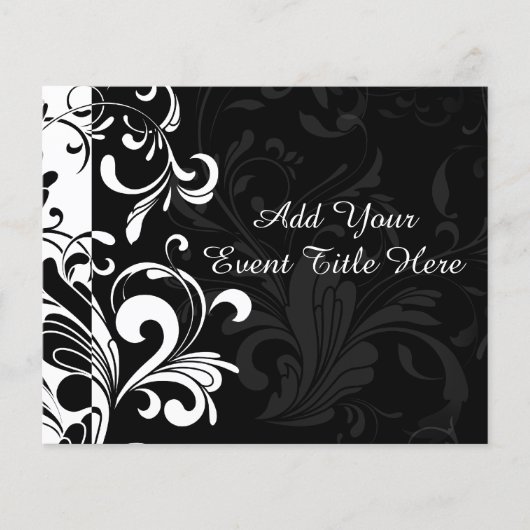 Black White Fountain Swirl Party Flyer (Voorkant)