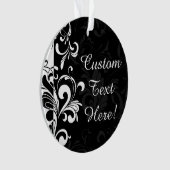 Black White Fountain Swirl Party Ornament (voorkant)