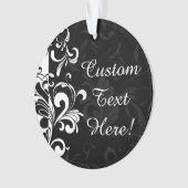 Black White Fountain Swirl Party Ornament (voorkant)