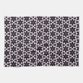 Black White Geo Star JustPattern Fabric Theedoek (Horizontaal)