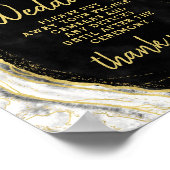 Black White Geode Unplugged Weddenbord Poster (Hoek)