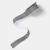 Black White Geometric Reversed Pattern Lint (Achterkant)