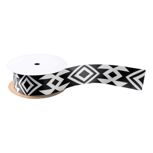 Black White Geometric Tribal Pattern Aztec Boho Lint (Spoel)