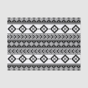 Black White Geometric Tribal Pattern Aztec Boho Tissuepapier