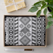 Black White Geometric Tribal Pattern Aztec Boho Tissuepapier (Geschenk)