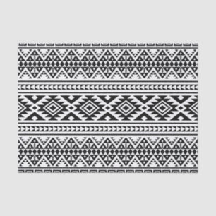 Black White Geometric Tribal Pattern Aztec Boho Tissuepapier