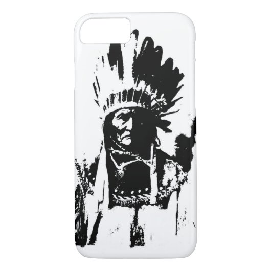 Black & White Geronimo iPhone 7 Coque (Dos)
