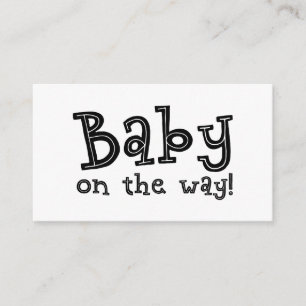 Black & White Gift Registry Card, Baby onderweg! Informatiekaartje
