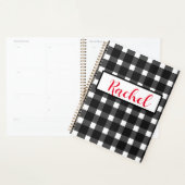 Black White Gingham Persoonlijk Planner (Display)