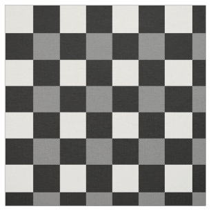 Black White Gingham Pset Pattern Stof
