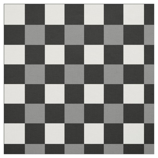 Black White Gingham Pset Pattern Stof (Swatch)
