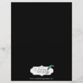 Black White Gold Art Deco Lijst Wedding Menu (Achterkant)