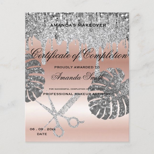 Black White Gold Certificate of Completion Award (Voorkant)