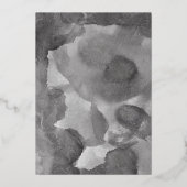 Black White Gold Script-repetitie Dinner Folie Uitnodiging (Achterkant)