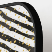Black, White, Gold Stripes, Stippen Paddle Pro (Links Detail)
