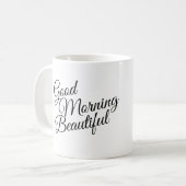 Black & White Good Morning Belle Mug (Devant gauche)