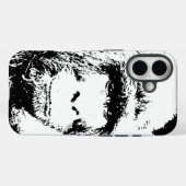 Black & White Gorilla Case-Mate iPhone Case (Achterkant (horizontaal))