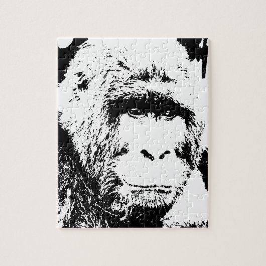 Black & White Gorilla Legpuzzel (Verticaal)
