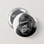 Black White Gorilla Ronde Button 5,7 Cm (Voorkant /achterkant)