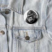 Black White Gorilla Ronde Button 5,7 Cm (In situ)