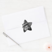 Black White Gorilla Ster Sticker (Envelop)