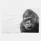 Black White Gorilla Theedoek (Horizontaal)