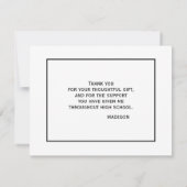 Black White Graduy Cap bedankt (Achterkant)