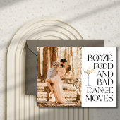 Black & White Grappige Foto Bewaar de datum Aankondiging