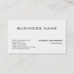 Black & White Grey Clear Manager Visitekaartje