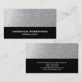 Black White Grey Modern Consultant Visitekaartje (Voorkant / Achterkant)