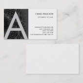 Black White Grey Monogram Pattern Visitekaartje (Voorkant / Achterkant)