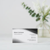 Black White Grey Pattern Visitekaartje (Staand voorkant)