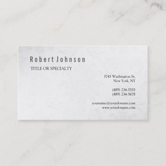 Black White Grey Pattern Visitekaartje (Voorkant)