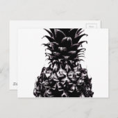 Black White Grey Pineappel Abstract Briefkaart (Voorkant / Achterkant)