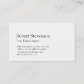 Black White Grey Real Estate Agent Visitekaartje (Achterkant)