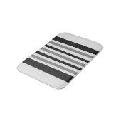 Black White Grey Striped Pattern Badmat (Gekanteld)