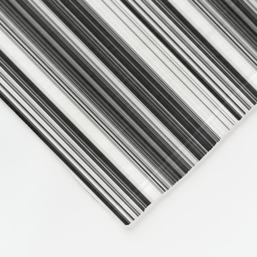 Black White Grey Striped Pattern Fleece Deken (Hoek)