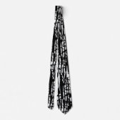 Black White Grunge Pattern Unisex Stropdas (Achterkant)