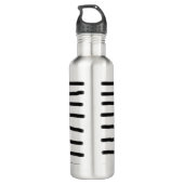 Black & White Hand Drawn Lines Waterfles (Achterkant)