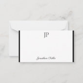 Black White Handwrited Script Monogram Sjabloon (Voorkant)