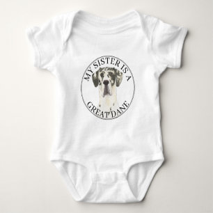 Black White Harlequin Grote Deen Grote Zuster Romper
