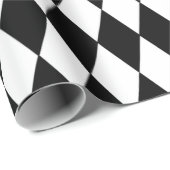 Black White Harlequin Pattern Cadeaupapier (Rol Hoek)