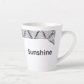 Black & White Heat Wave gepersonaliseerde latte Mo Latte Mok (Rechts)